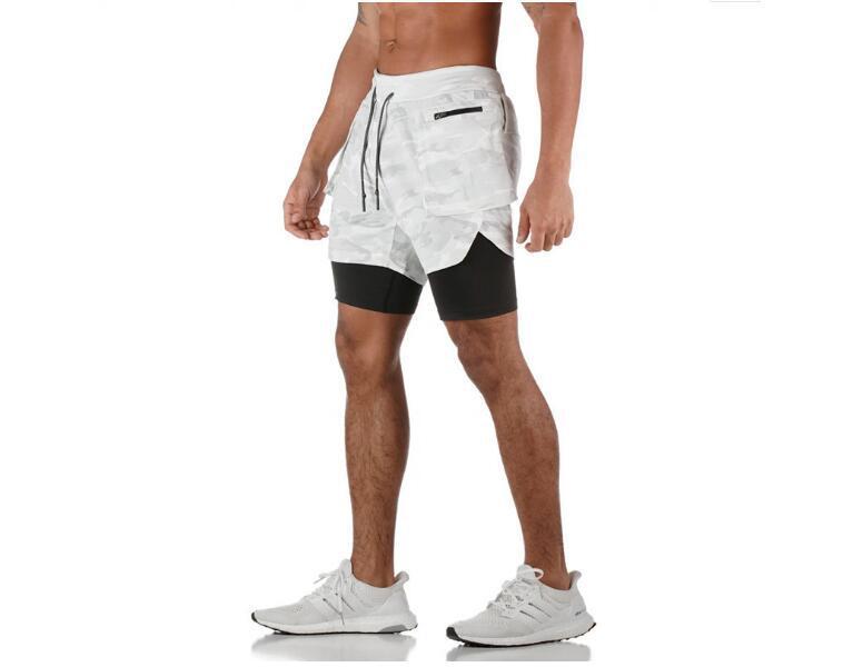 Double-layer running training shorts