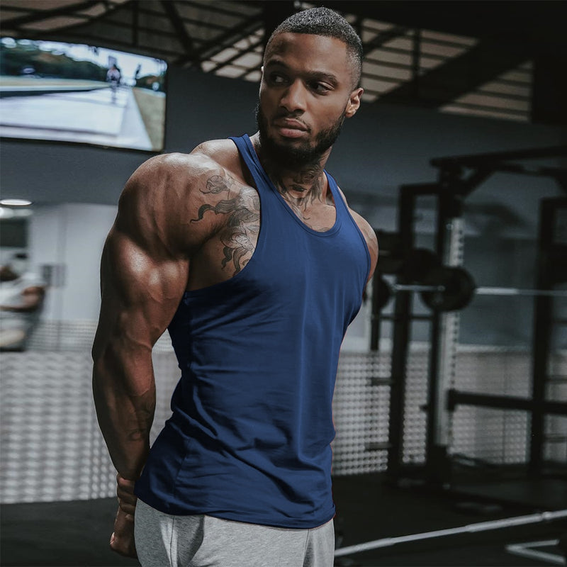 Men Gym Singlet Stringer Muscle Tank Tops Fitness Sport Shirt