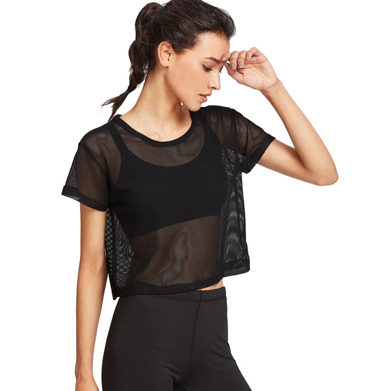 Summer Women's Mesh Yoga Top