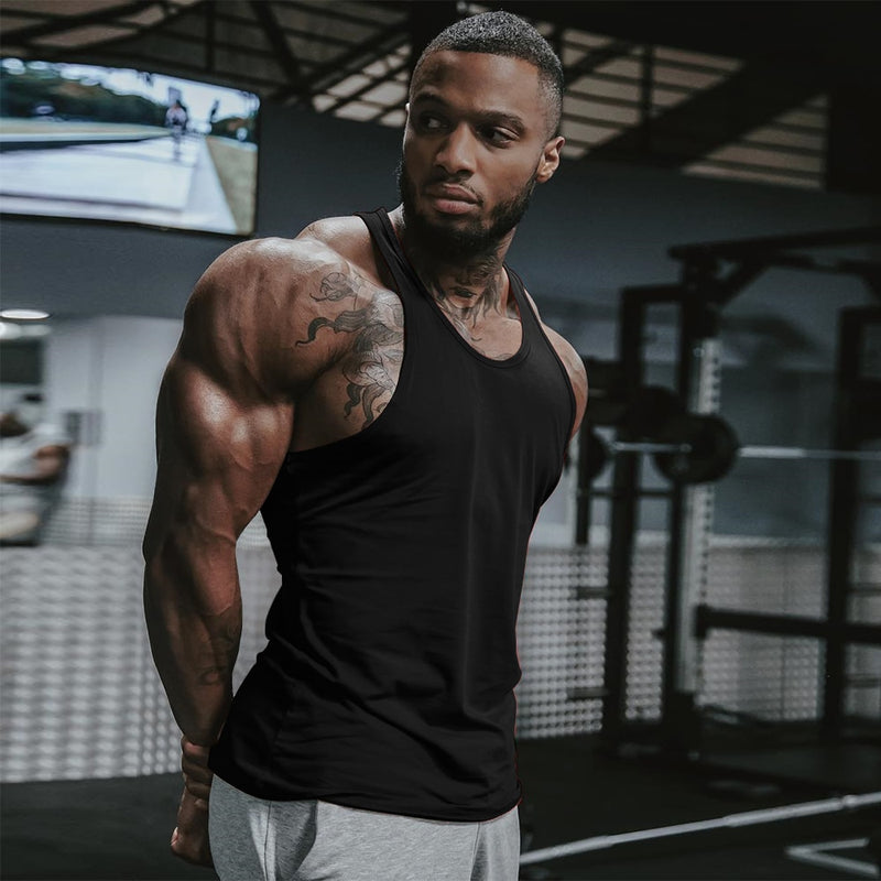 Men Gym Singlet Stringer Muscle Tank Tops Fitness Sport Shirt