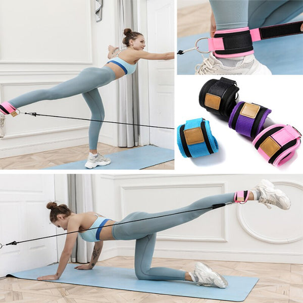 Resistance Bands with Ankle Straps Cuff with Cable