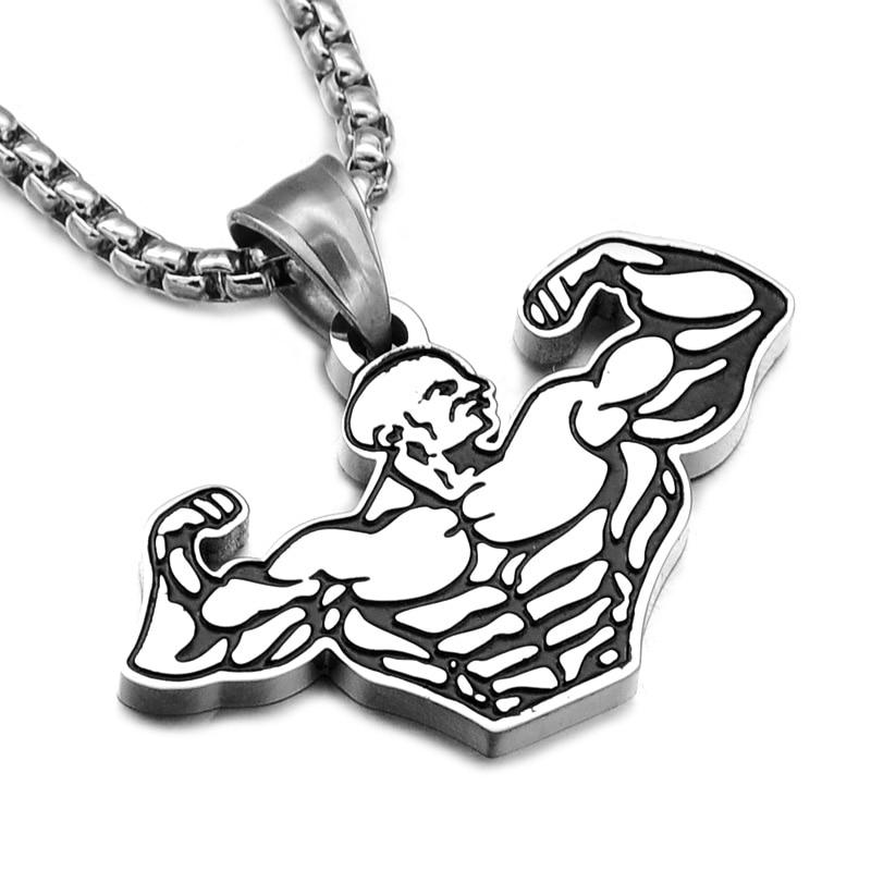 Sports Gym Fitness Pendant Necklaces