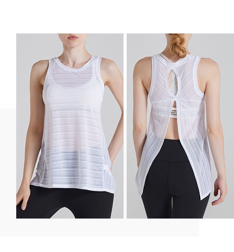 Sports Sleeveless t-Shirt Sexy Loose Fitness Blouse Top