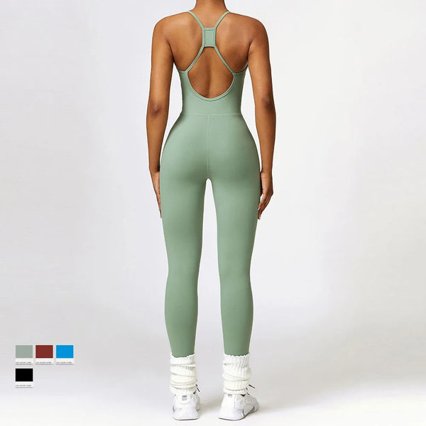 Yoga Jumpsuits Women Sleeveless Hollow Back Sports